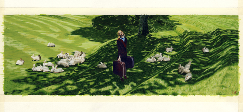 Up and Down on Dreamlands Spine with Red Flamingos and Expensive Wine